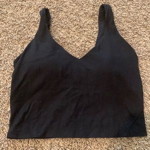 Lululemon ribbed black align tank top